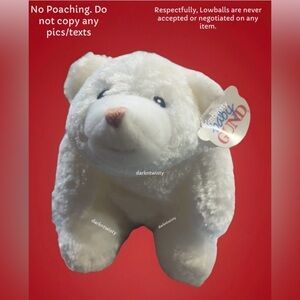 Gund Baby White Snuffles approx 6” Intentionally understuffed for softness.